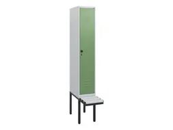 locker met bank,HxBxD 1950x300x815mm,1vak,vak B 300mm,draaigrendel