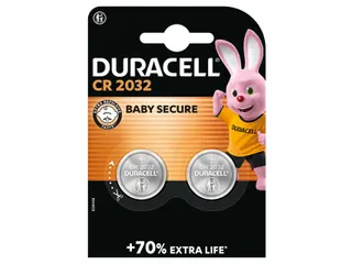 Batterij Duracell knoopcel 2x CR2032 lithium Ø20mm 3V-180mAh - 1