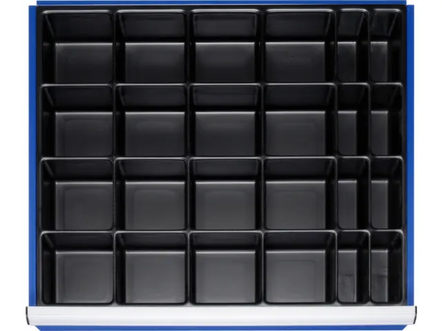 indelingsset,24vakken,v. lade BxD 680x560mm,front H 120-360mm