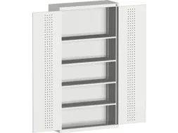 kast met geperforeerde platen,HxBxD 2000x1050x400mm,4xStalen bodem