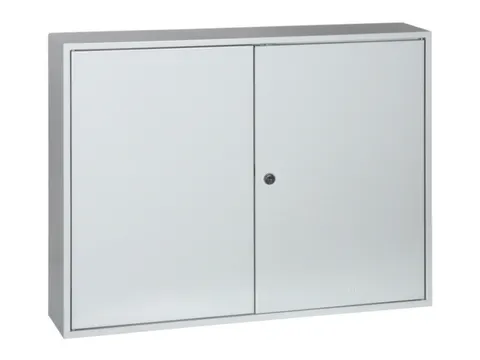 Sleutelkast 550x730x140mm 400 Haakjes 2 Deuren 2 Tussenwanden Ral 7035