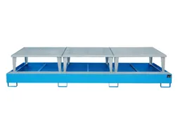 opvangbak,v. 3xIBC,opvangvol. 1000l,HxBxD 780x3850x1460mm