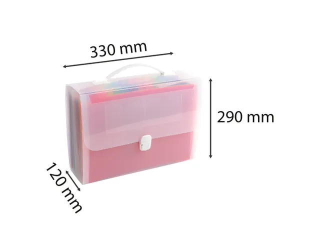 Sorteermap PP CRYSTAL handvat 24vak