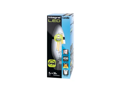 Ledlamp Integral E14 2700K warm wit 4W 470lumen