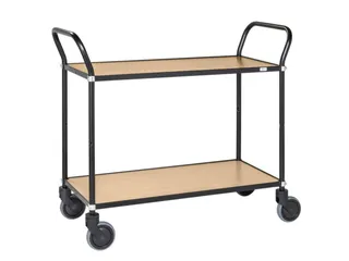 tafelwagen,draagverm. 250kg,2xhouten plaat,laadvl. LxB 950x430mm - 1
