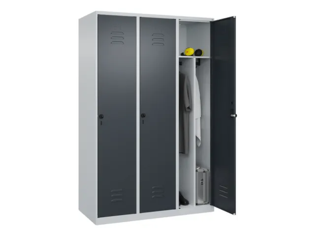 locker voor scheiding van kleding,HxBxD 1850x1200x500mm,3vak