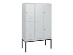 dubbeldekse locker,HxBxD 1950x1200x500mm,3x2vak.,vak B 400mm,cil.-slot