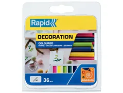 Lijmpatroon Rapid 7mm 5 kleuren assorti 36 stuks
