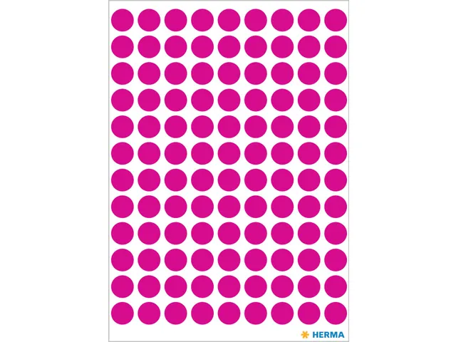 HERMA 1836 Multipurpose etiketten Rond 8mm Roze 540 stuks