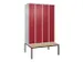 locker voor scheiding van kleding,HxBxD 2120x1200x815mm,4vak