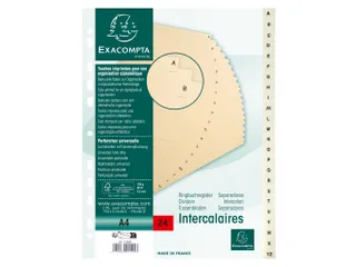 Tabbladen karton 155 g 24 tabs A-Z ivoor - 6