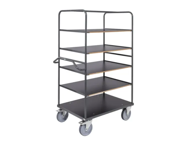 Etagewagen,Draagverm. 500Kg,5Etage(S),Houten Plaat