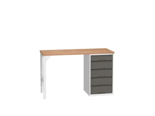 werkbank,HxBxD 930x1500x600mm,multiplexblad,2voeten/1container
