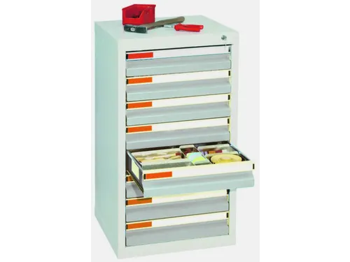 ladekast HxBxD 900x500x500mm 8laden vergrendeling RAL7035