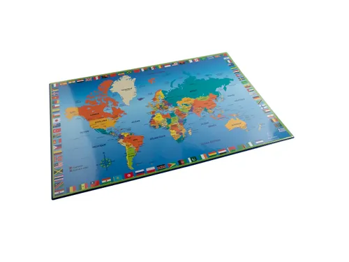 Onderlegger PVC 37,5x57,5cm wereld