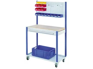 Verrijdbaar Werkstation Hxbxd 1730x1000x500mm Geperforeerde Plaat - 2