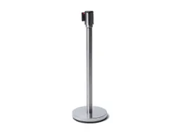Afzetpaal Economy Chroom met 2.5 meter Zwarte trekband