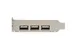 4-poort PCI Express Low Profile High Speed USB-kaart