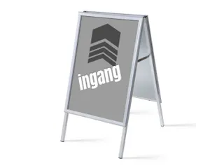 Stoepbord A1 complete set met print "INGANG" Grijs - 1