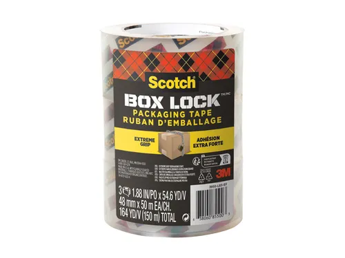 Verpakkingstape Scotch Box Lock 3950-EF 48mmx50m 3 stuks