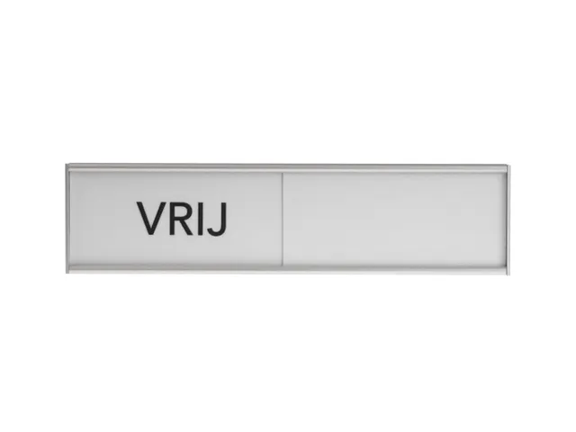 Design Schuifbord Aluminium Niet Storen Wit 150x40mm