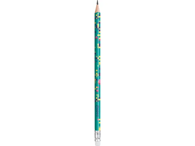Crayon graphite Maped Pixel Party embout gomme set 12 pièces assorti