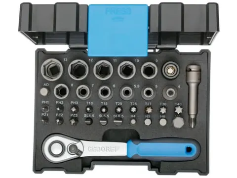 GEDORE 666-U-20 Bit dopsleuteldoos met ratel 1/4 inch 35-delig