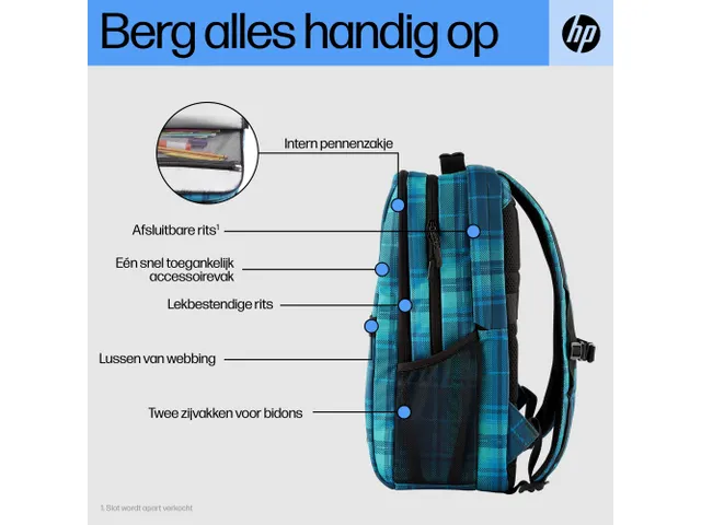 Hp Campus Xl Notebook Laptoptas Backpack 16.1 Inch Ruitmotief
