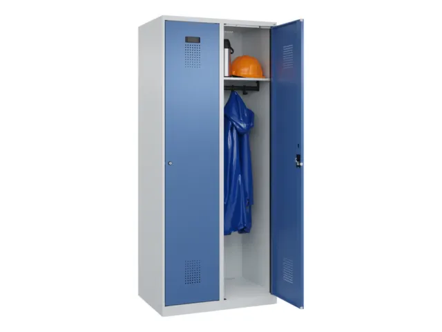locker,HxBxD 1850x800x500mm,2vak,vak B 400mm,cil.-slot,staand op vloer