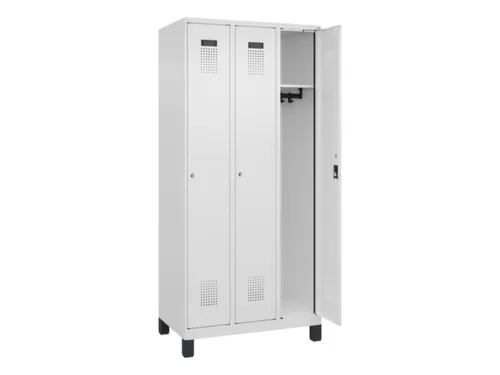 locker,HxBxD 1950x900x500mm,3vak,vak B 300mm,cil.-slot,voeten