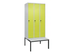 locker voor scheiding van kleding,HxBxD 2120x900x815mm,3vak