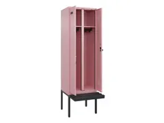 locker met bank,voor scheiding van kleding,HxBxD 2120x600x815mm,2vak