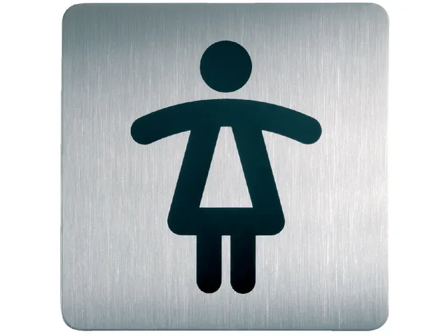 Infobord pictogram Durable 4956 vierkant wc dames 150mm