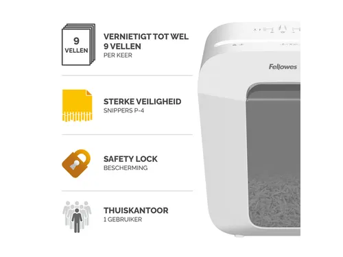 Papiervernietiger Fellowes LX50 4x37mm wit