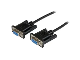 2m zwarte DB9 RS232 seriële nullmodemkabel F/F - 1