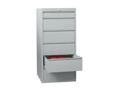 ladekast,HxBxD 1200x500x600mm,6lade(n),cil.-slot,RAL7035,front RAL3000