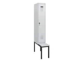 locker met bank,HxBxD 1950x300x815mm,1vak,vak B 300mm,draaigrendel - 2