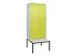 locker voor scheiding van kleding,HxBxD 2120x800x815mm,2vak