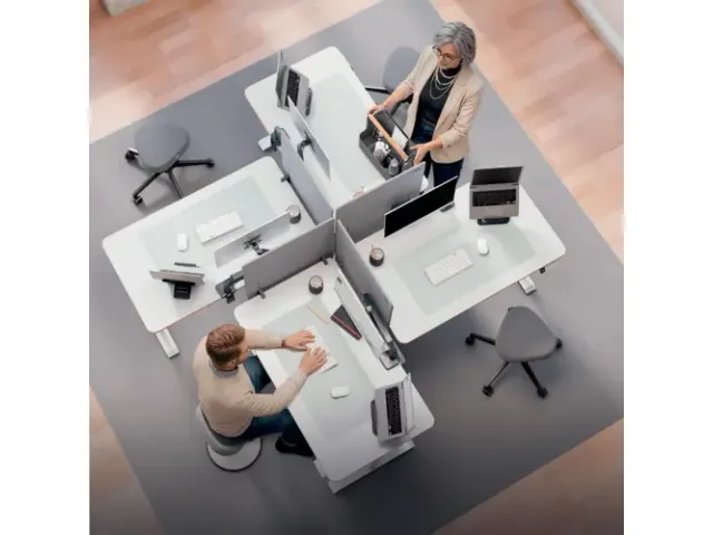 Bureauscherm Leitz in hoogte verstelbaar 70x80cm