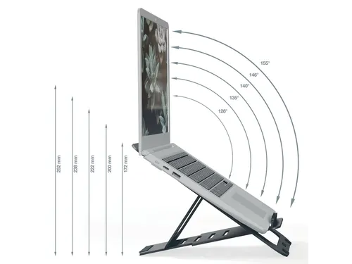 Laptopstandaard Leitz Ergo Aluminium plat verstelbaar