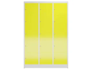 lockerkast,HxBxD 1800x1185x500mm,3x5vakken,vak B 395mm,cil.-slot - 3