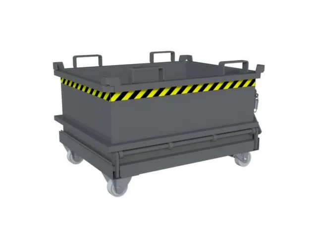 mini-benne à fond ouvrant HxLxl 625x800x1000mm 0 24m³ fourreau acier