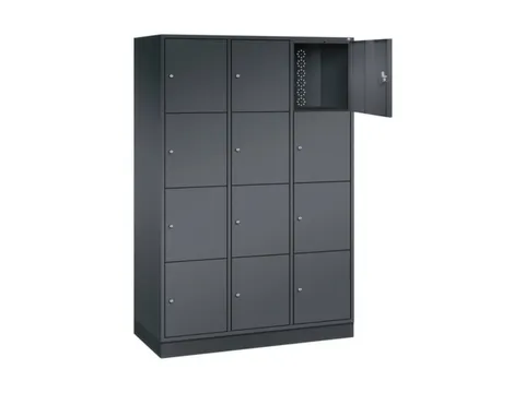 grootvolume-lockersysteem,HxBxD 1950x1220x500mm,3x4vakken,cil.-slot
