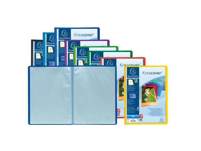 Protège-documents en polypropylène semi rigide Kreacover - A4 - Coul