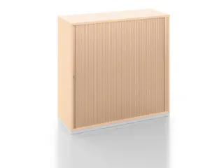 Jaloeziedeurkast 1200x1200x450mm Sokkel Kleur Aluzilver Decor Esdoorn - 2