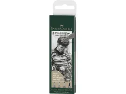 Tekenstift Pitt Artist Pen etui 4stuks 273 warm grijs IV S, F, M, B
