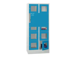 lockerkast,HxBxD 1850x800x500mm,2x5vakken,RAL7035,front RAL5012 - 2
