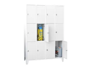 lockerkast,HxBxD 1850x1200x500mm,4x3vakken,RAL7035,front RAL7035 - 2