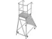 bordestrap,verrijdbaar,bordes H 1,7m,7treden,aluminium,4zwenkwielen