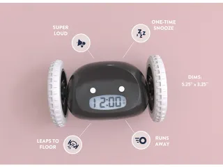 Wekker Clocky zwart - 7